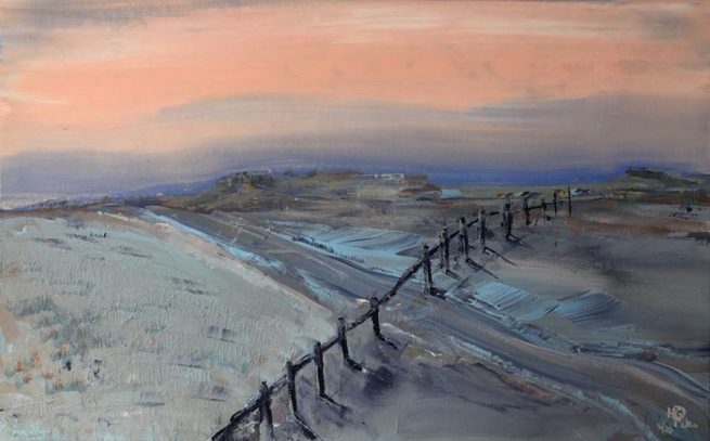 Der Zaun Acryl Kunst