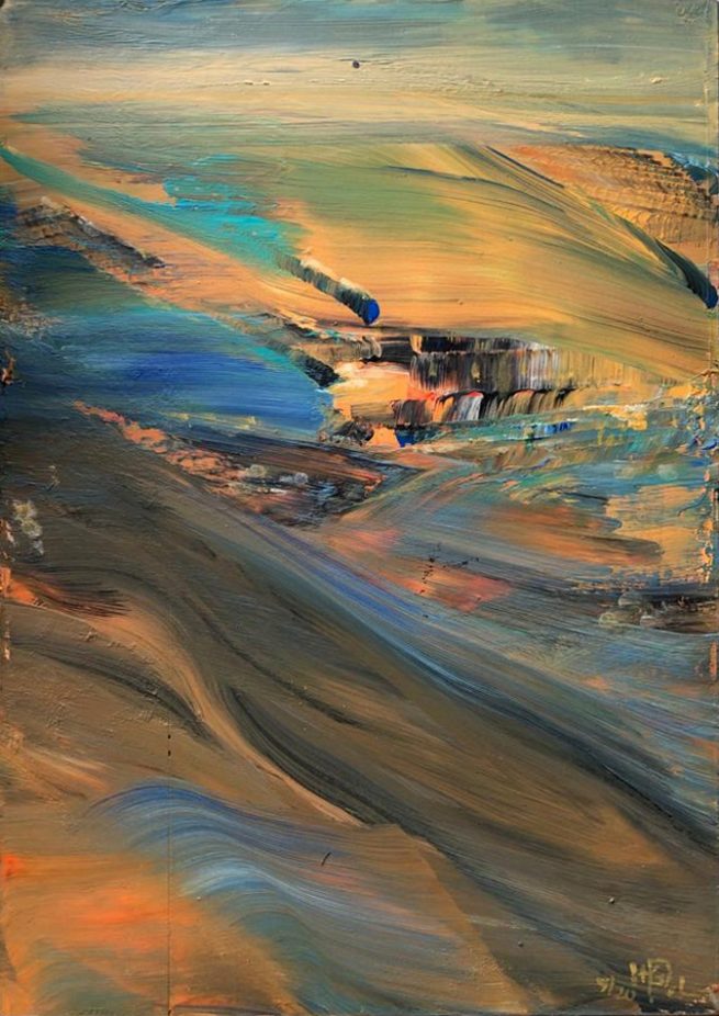 Acrylmalerei Kunst Triptychon