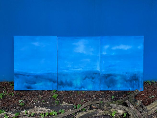 Kunst Acryl Triptychon