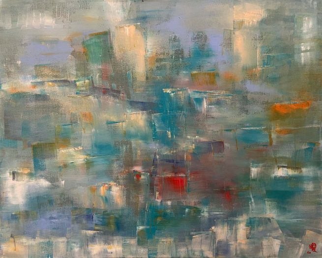 Kunst Acryl Malerei Stadtgeschichten